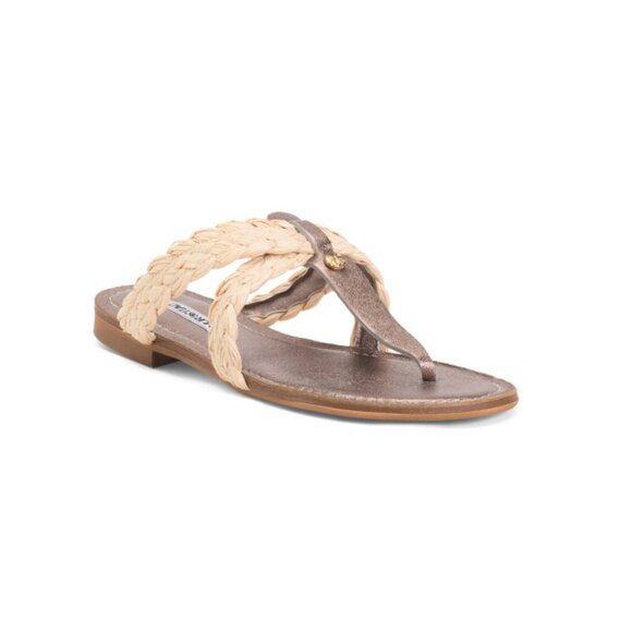 NUR ITALY Bronze Made In Italy Leather Pietra Sandals - Picture 1 of 2